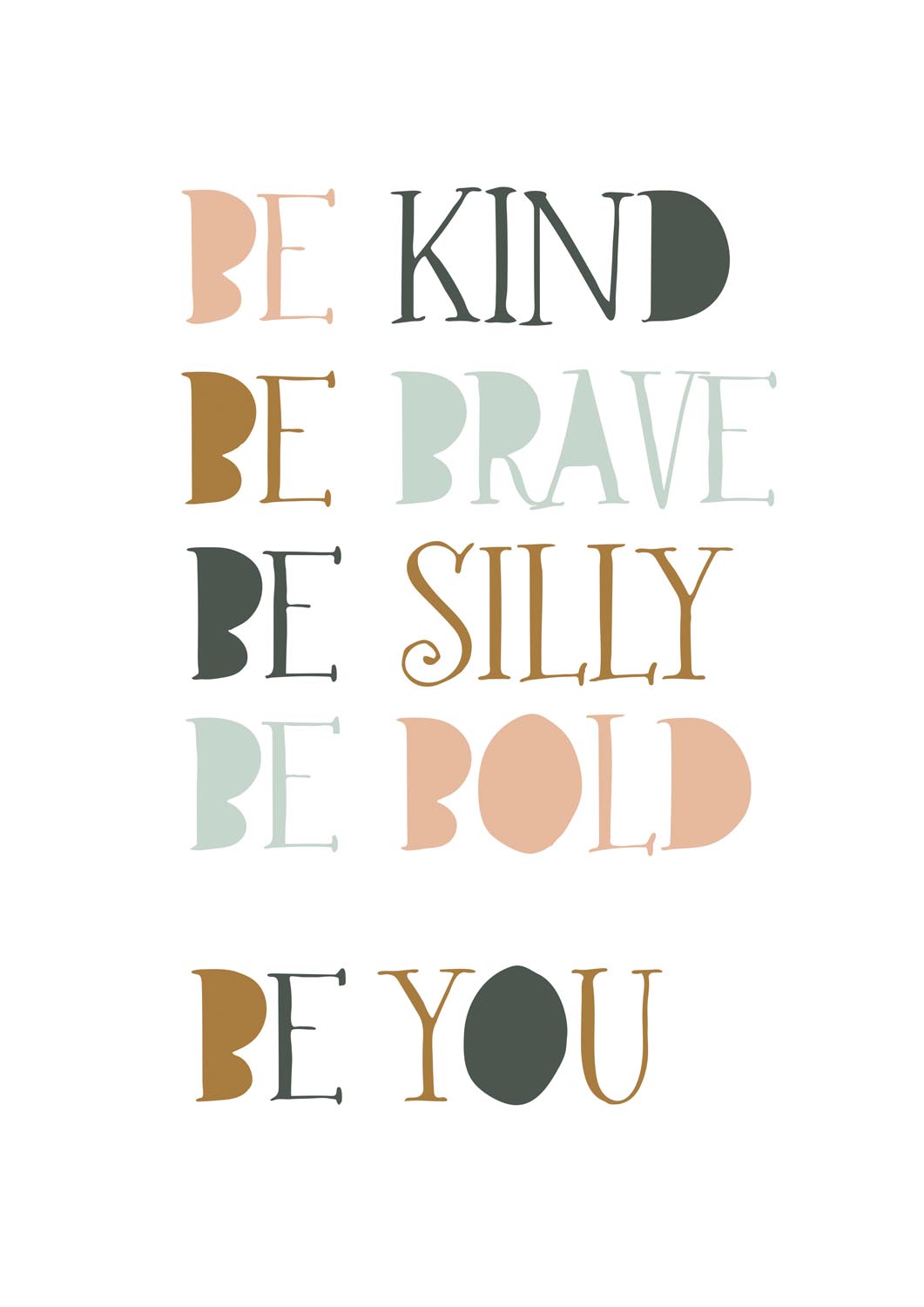 be bold bohemian quote in bold colors